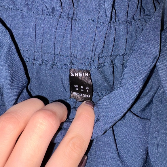 Shein blue waistbag pants tie - Picture 2 of 2